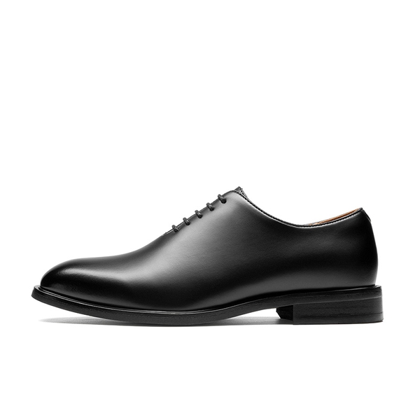 Men's Lace Up Classic Comfort Formal Dress Oxfords - BLACK-PU - 1