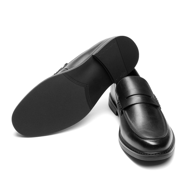 Men's Slip-on Penny Dress Loafers - BLACK - 2
