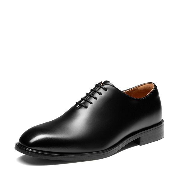 Men's Lace Up Classic Comfort Formal Dress Oxfords - BLACK-PU -  0
