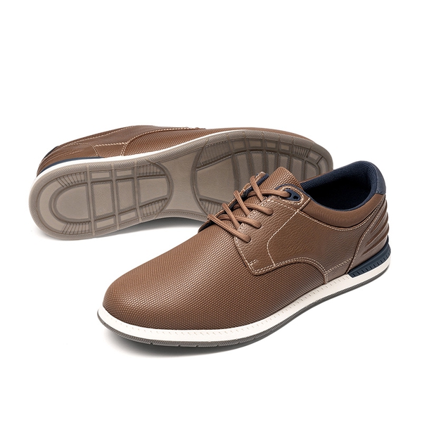 Men's Casual Lightweight Dress Oxfords And Business Formal Derby - BROWN - 2