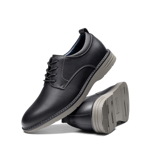 Men's Casual Dress Retro Business Classic Dress Comfort Oxfords - BLACK - 2