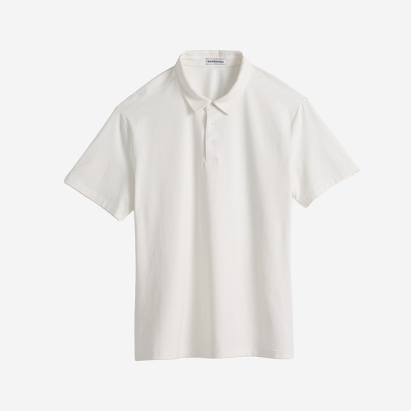 Men's Classic Soft Polo Shirt Business Casual - WHITE - 4