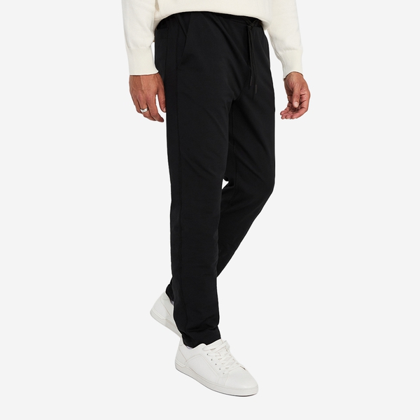 Men's Soft Smart Casual 4-Way Stretch Pants - BLACK -  0