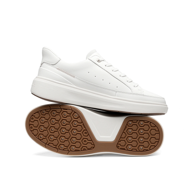 Men's Casual Dress Slip-in Lace up Sneakers  - ALL WHITE - 2