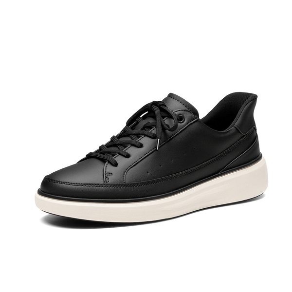 Men's Casual Dress Slip-in Lace up Sneakers  - BLACK -  0
