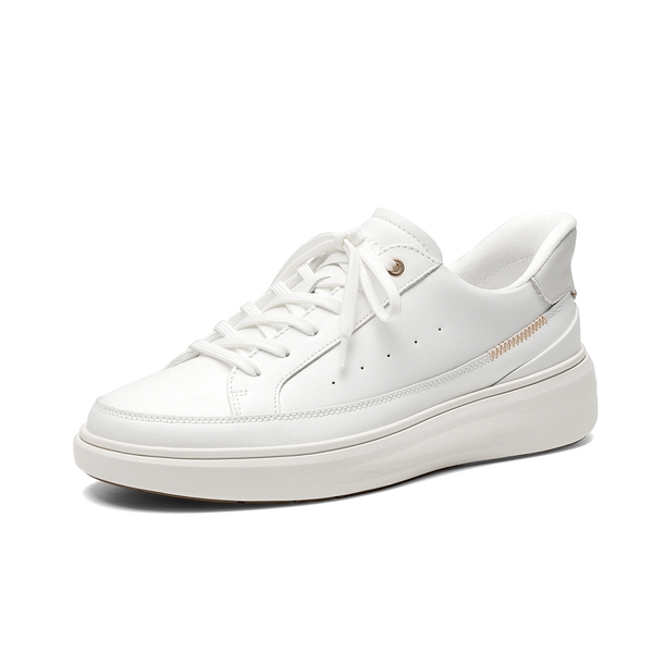 Men's Casual Dress Slip-in Lace up Sneakers  - ALL WHITE -  0