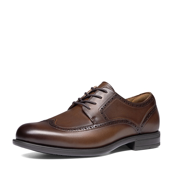 Men's Brogue Wingtip Oxfords - BROWN - 1