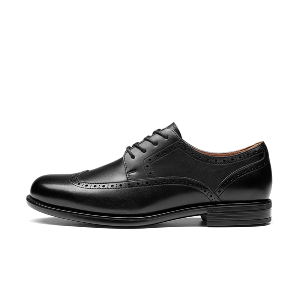 Men's Brogue Wingtip Oxfords - BLACK - 2