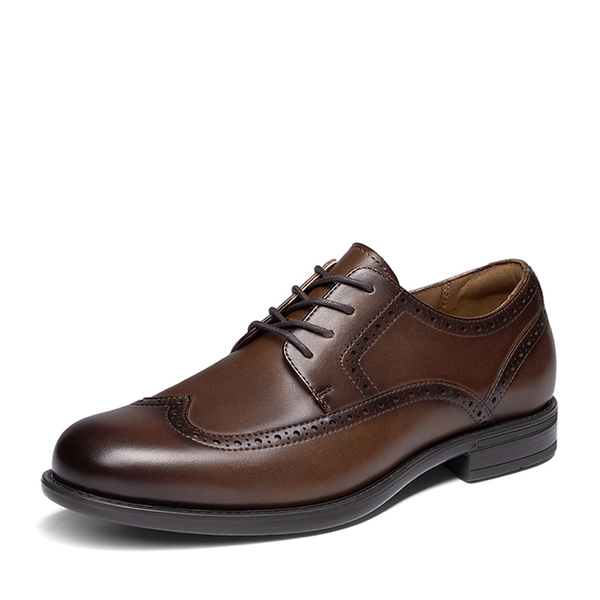 Men's Brogue Wingtip Oxfords - BROWN -  0