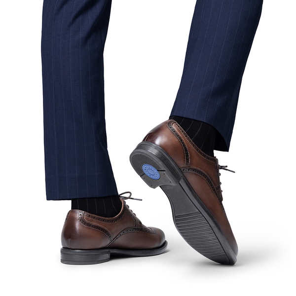 Men's Brogue Wingtip Oxfords - BROWN - 8