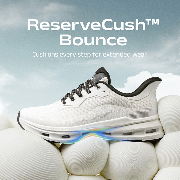 Men's Breathable Casual And Lightweight Sneakers With Cushioned Midsole - WHITE/BLACK - 1