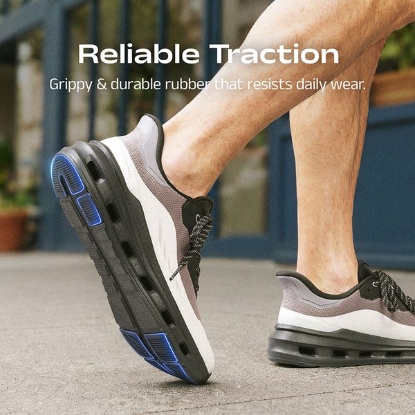 Men's Breathable Casual And Lightweight Sneakers With Cushioned Midsole - BLACK/GREY - 2