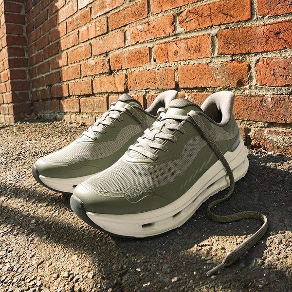Men's Breathable Casual And Lightweight Sneakers With Cushioned Midsole - DEEP LICHEN GREEN - 4