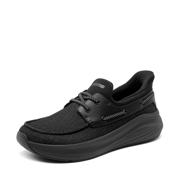 Men's Casual Cushion Comfort Non-Slip Wide Toe Box Walking Sneakers  - BLACK -  0