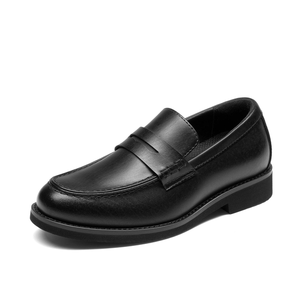 Boy's Penny Loafers Dress School Shoes - BLACK -  0