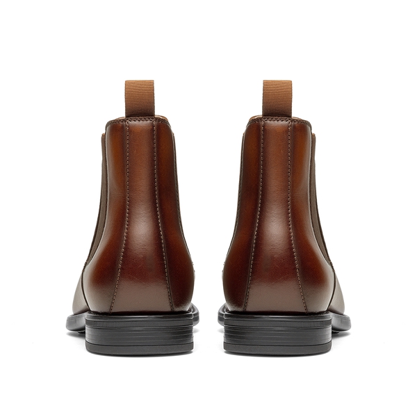 Men's Classic Full-Grain Leather Chelsea Boot - BROWN - 3