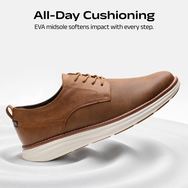 Men’s Oxford Lightweight Casual Dress Shoes - BROWN - 3