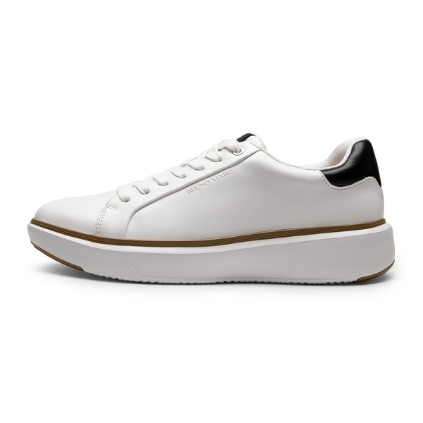 Men's Comfortable Smart Casual Sneakers- Wide Fit - WHITE - 1