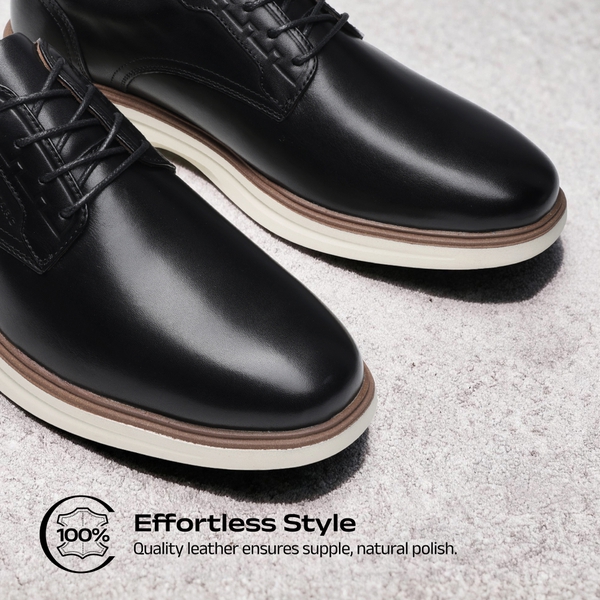 Men's Leather Oxford Dress Shoes with ReserveCush™ Comfort - BLACK - 2