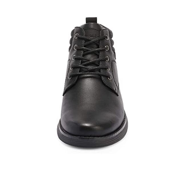 [CrossFlex CrestHigh] Men's Mid Top Chukka Sneaker Boot - ALL BLACK - 3