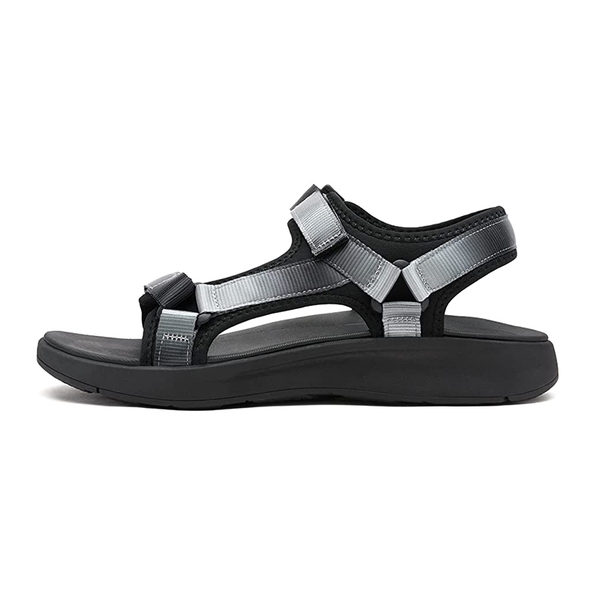 Men’s Sport Sandals Outdoor Walking Arch Support Trail Sandals - BLACK GREY - 1