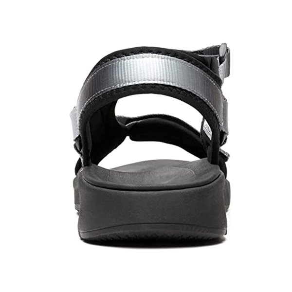 Men’s Sport Sandals Outdoor Walking Arch Support Trail Sandals - BLACK GREY - 4