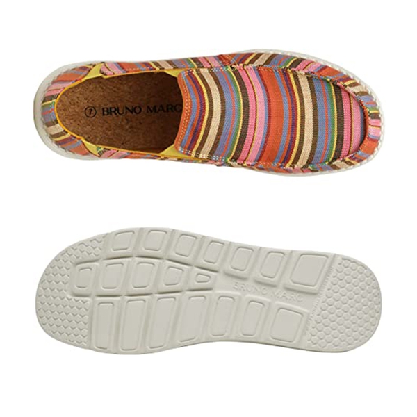 Women's Casual Slip-on Canvas Loafers - BOHO STRIPE - 3