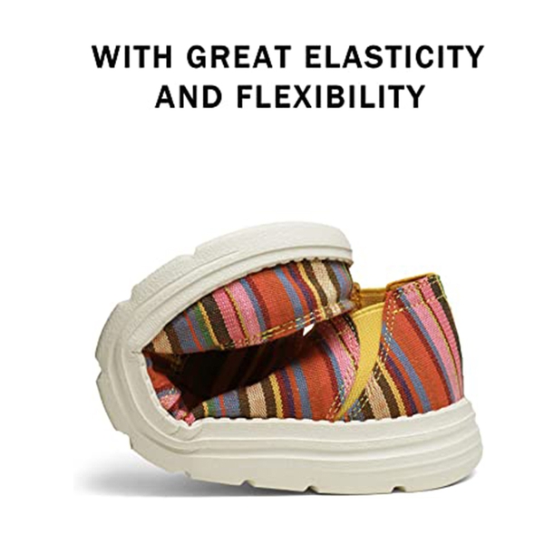 Women's Casual Slip-on Canvas Loafers - BOHO STRIPE - 1