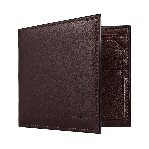 Men's RFID-Blocking Bifold Wallet - BROWN - 1