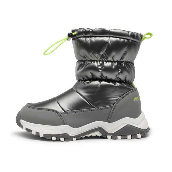 Kid's Insulated Waterproof Snow Boots - GREY - 1