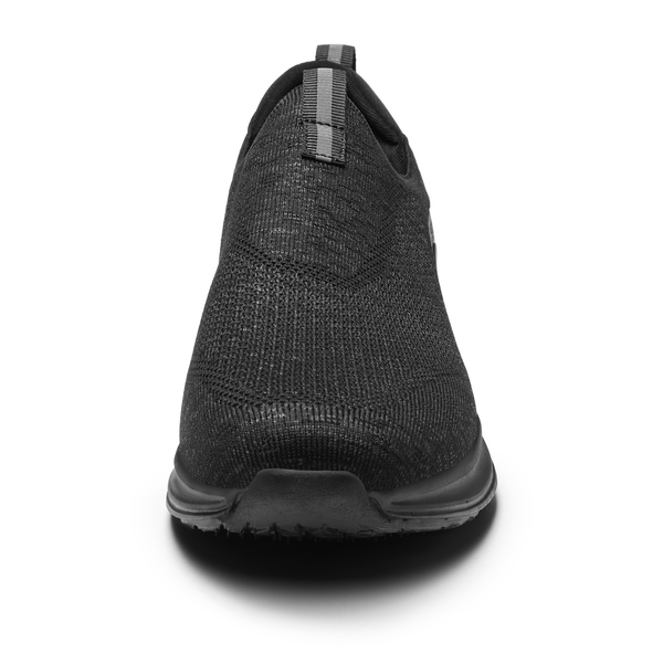 Men's Air-Cushioned Slip-On Walking Shoes - BLACK - 3