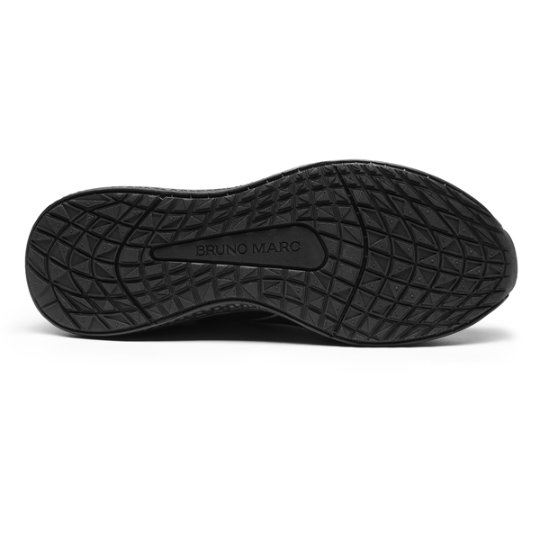 Men's Air-Cushioned Slip-On Walking Shoes - BLACK - 5