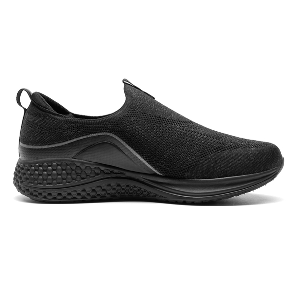 Men's Air-Cushioned Slip-On Walking Shoes - BLACK - 2