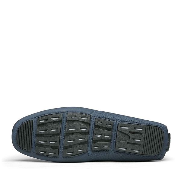 Men's Versatile PU Leather Casual Loafers - NAVY - 4