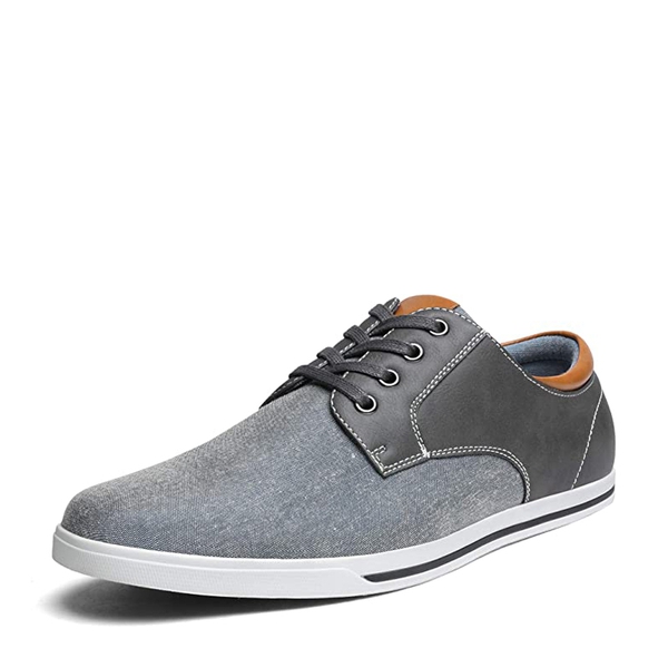 Men's Casual Oxford-Inspired Sneakers - GREY -  0
