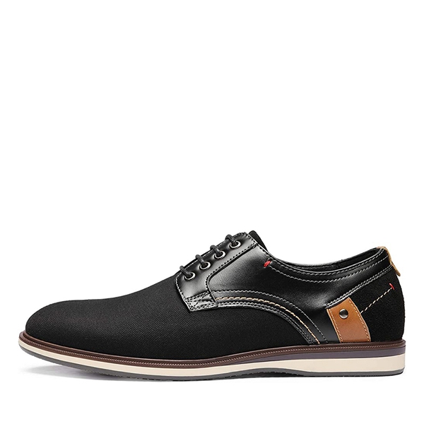 Men's Contemporary Casual Oxfords - BLACK - 1