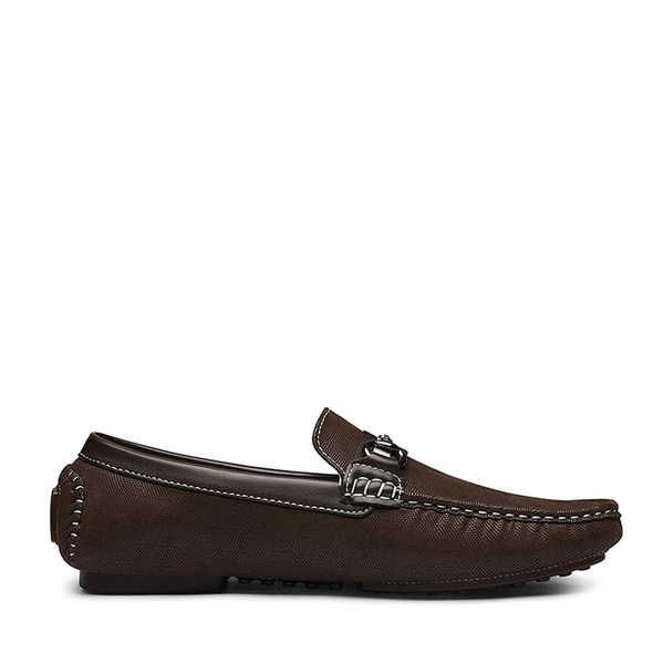 Men's Horsebit Moccasin Loafer Shoes - BROWN - 2