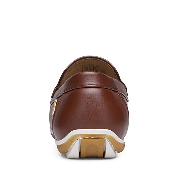 Men's PU Leather Driving Moccasins Loafers - BROWN - 4
