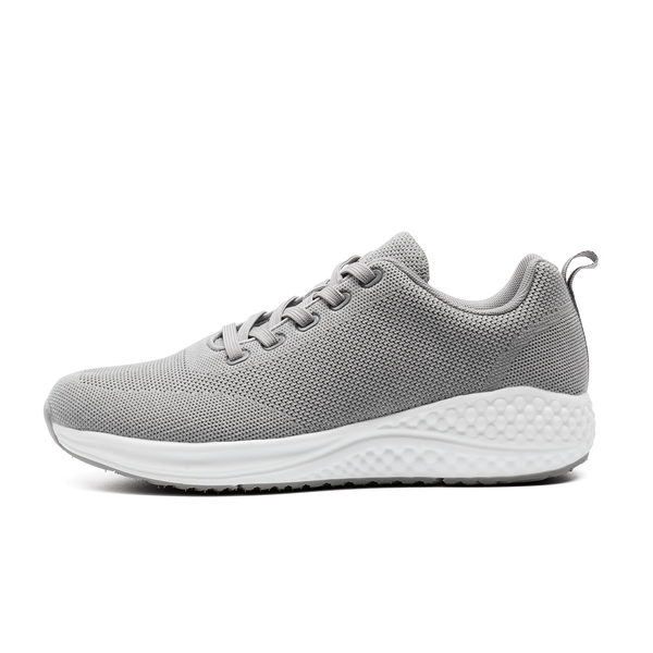 Men's Air-Cushioned Knit Mesh Sneakers - GREY - 1