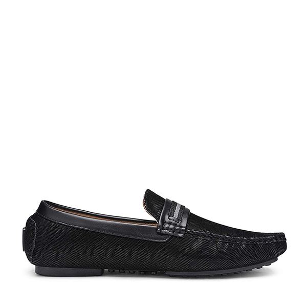 Men's Classic Moccasin Loafers - BLACK - 2
