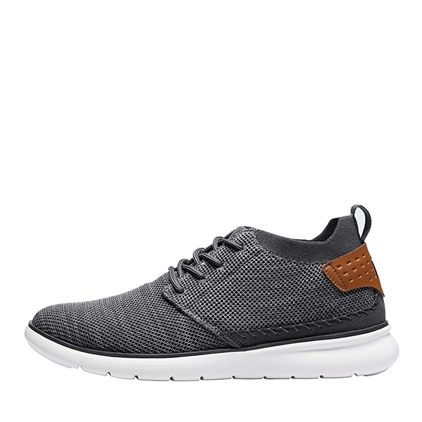 Men's Breathable Mesh Casual Sneakers - DARK GREY - 1