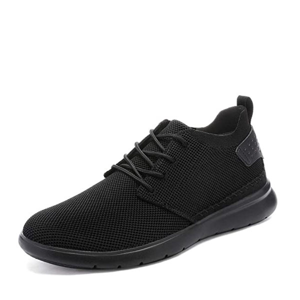 Men's Breathable Mesh Casual Sneakers - ALL BLACK -  0