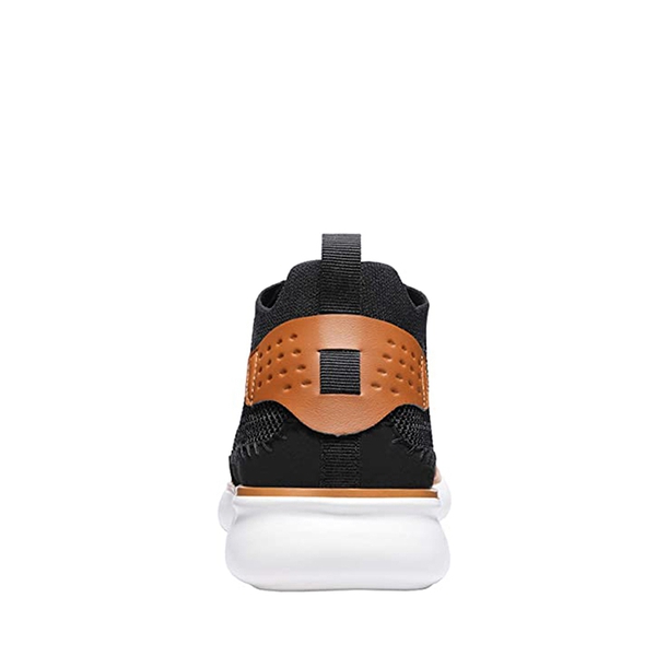 Men's Breathable Mesh Casual Sneakers - BLACK GREY - 4