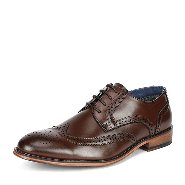 Men s Wingtip Leather Shoes Bruno Marc