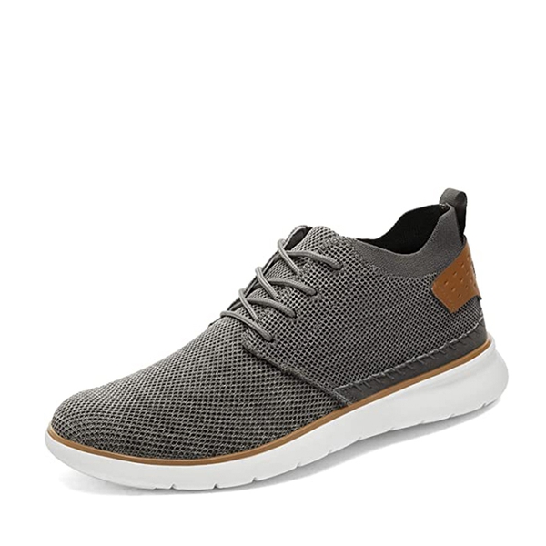 Men's Breathable Mesh Casual Sneakers - GREY -  0