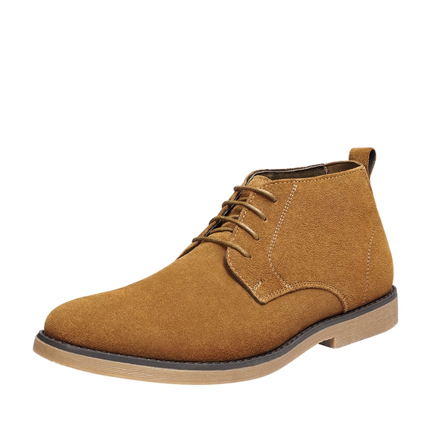 Men's Stylish Suede Chukka Boots - CAMEL -  0