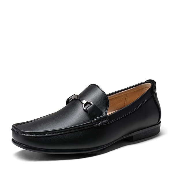 Men's Classic Metallic Horsebit Loafers - BLACK -  0