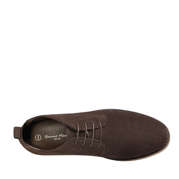 Men's Stylish Suede Chukka Boots - DARK BROWN - 3