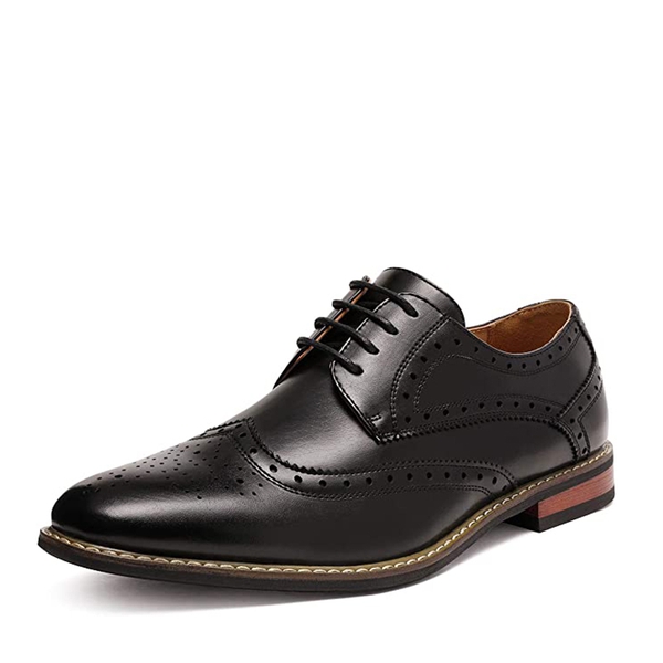 thumbnail image 2 of Bruno Marc Men's MaxFlex Dress Sneakers - Wingtip Oxford Business Casual Shoes With Comfort Fit 2 of 14