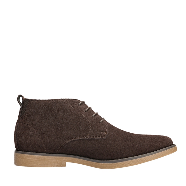 Men's Stylish Suede Chukka Boots - DARK BROWN - 2